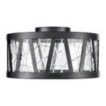 Lucus 15" Crystal Drum Semi-Flush