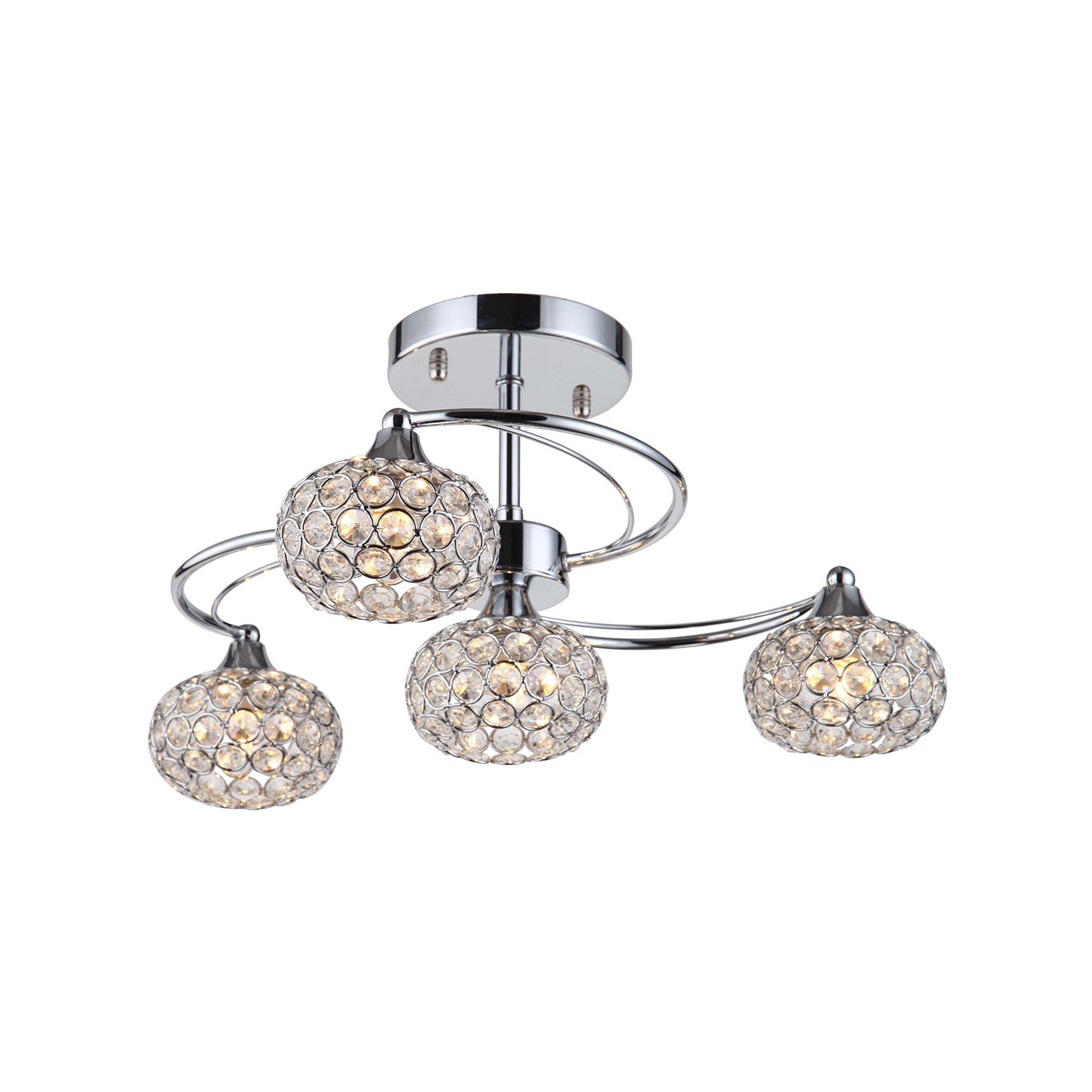 Kent 18" Crystal Semi-Flush