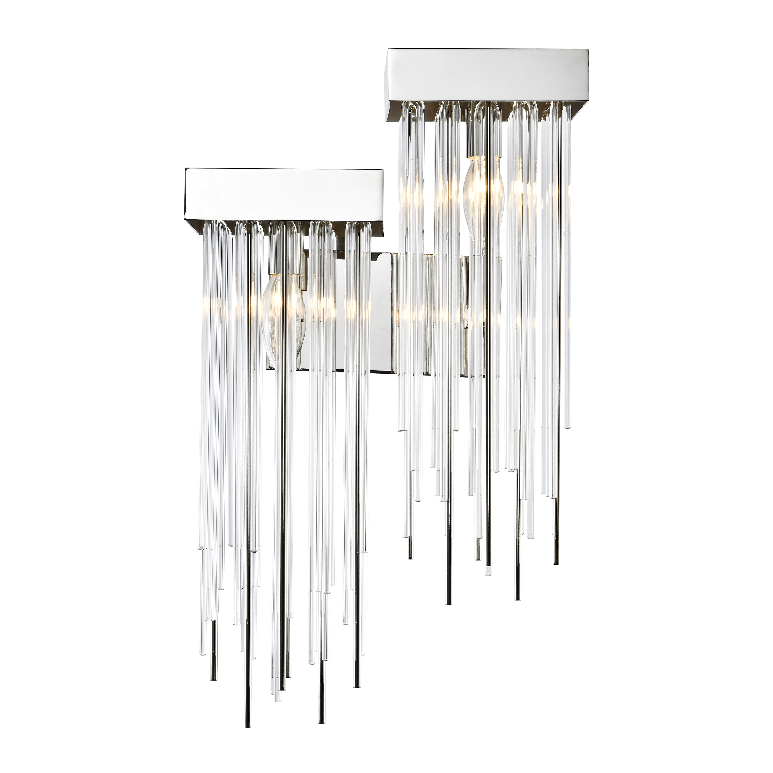 Waterfall Right Side Cityscape Wall Sconce