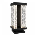 Lucus Exterior Carved Glass Bollard Post Mount