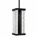 Lucus Exterior Carved Glass Pendant