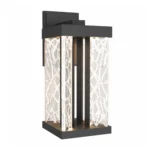 Lucus Exterior Carved Glass Wall Sconce