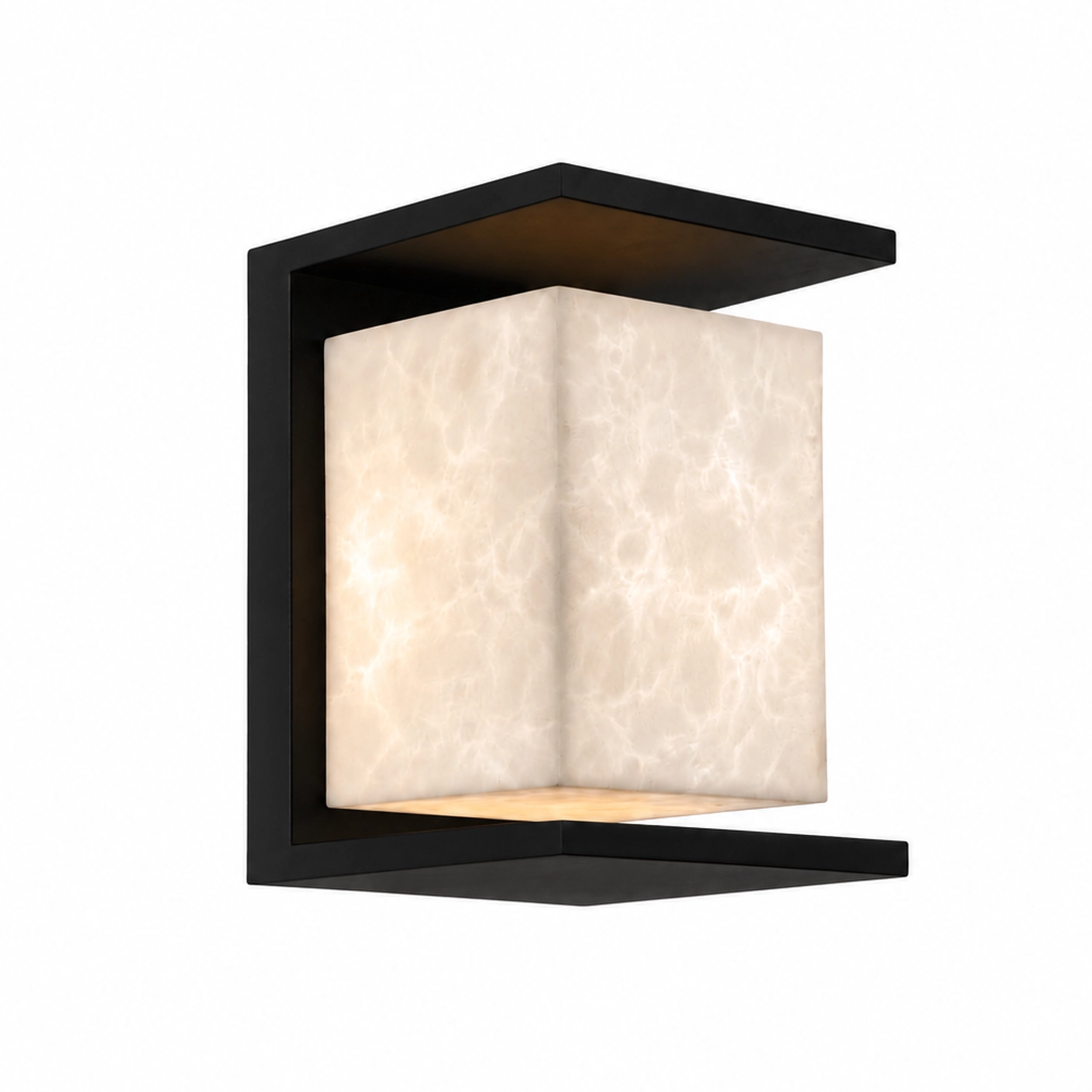 Levana Small Exterior Alabaster Wall Sconce