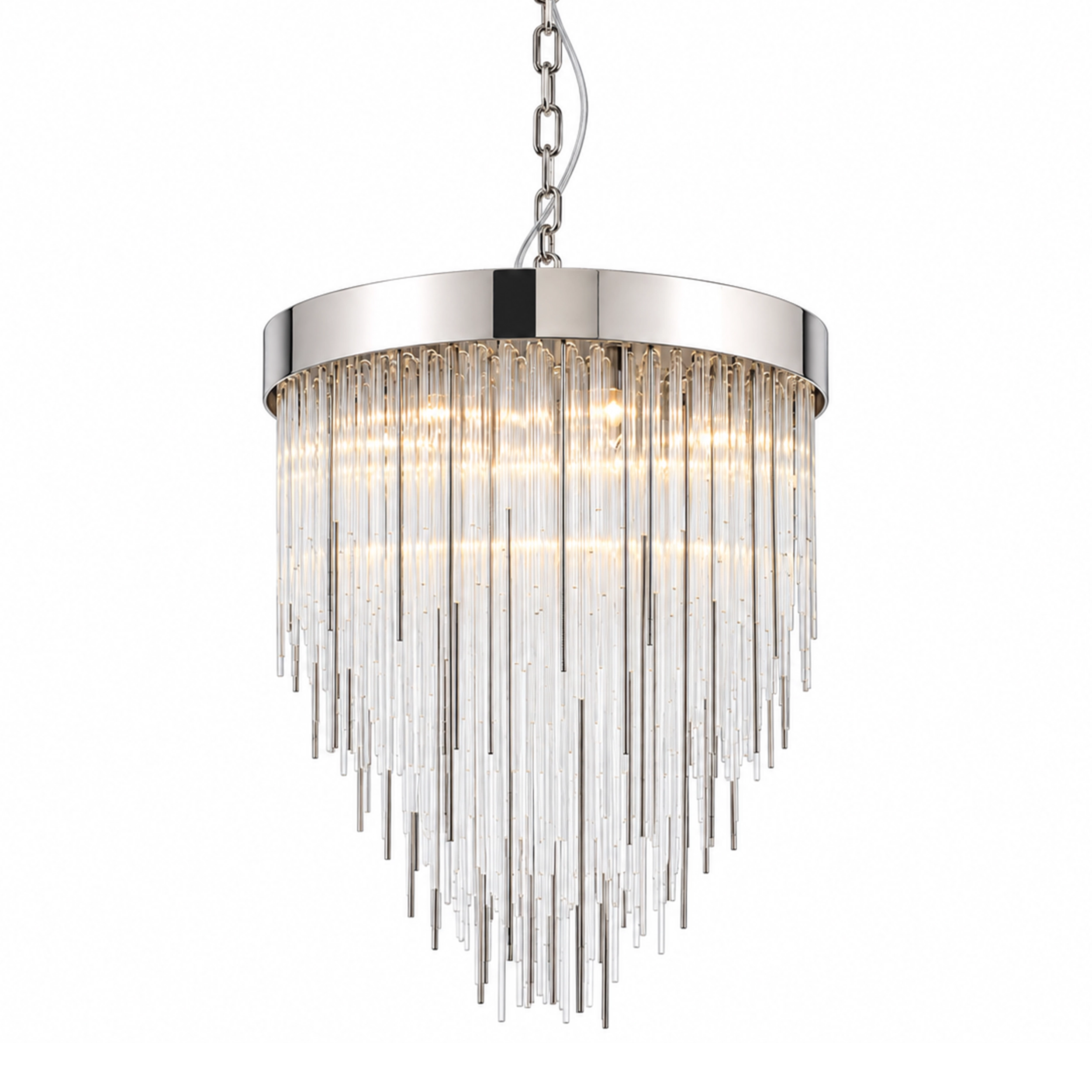 Waterfall 24" Round Glass Chandelier