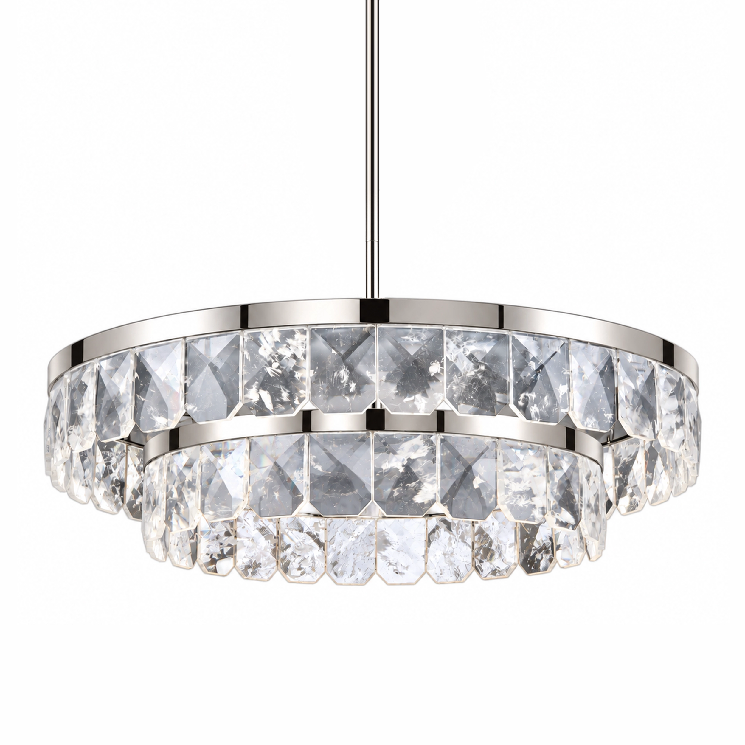 Odraz 44" 2-Tier Infused Crystal Chandelier