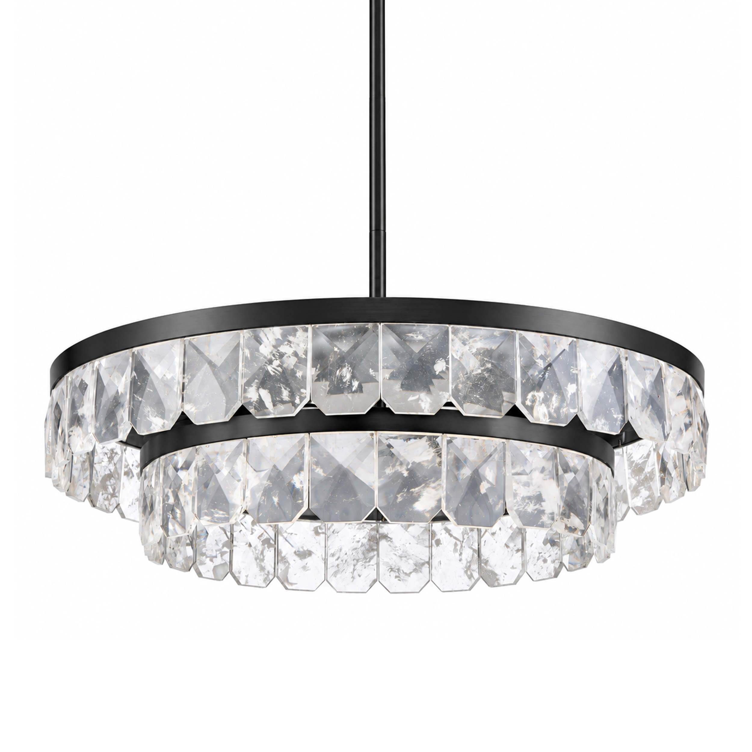 Odraz 44" 2-Tier Infused Crystal Chandelier