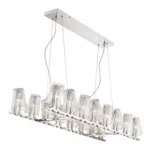 Glacial 44" Glass Linear Chandelier