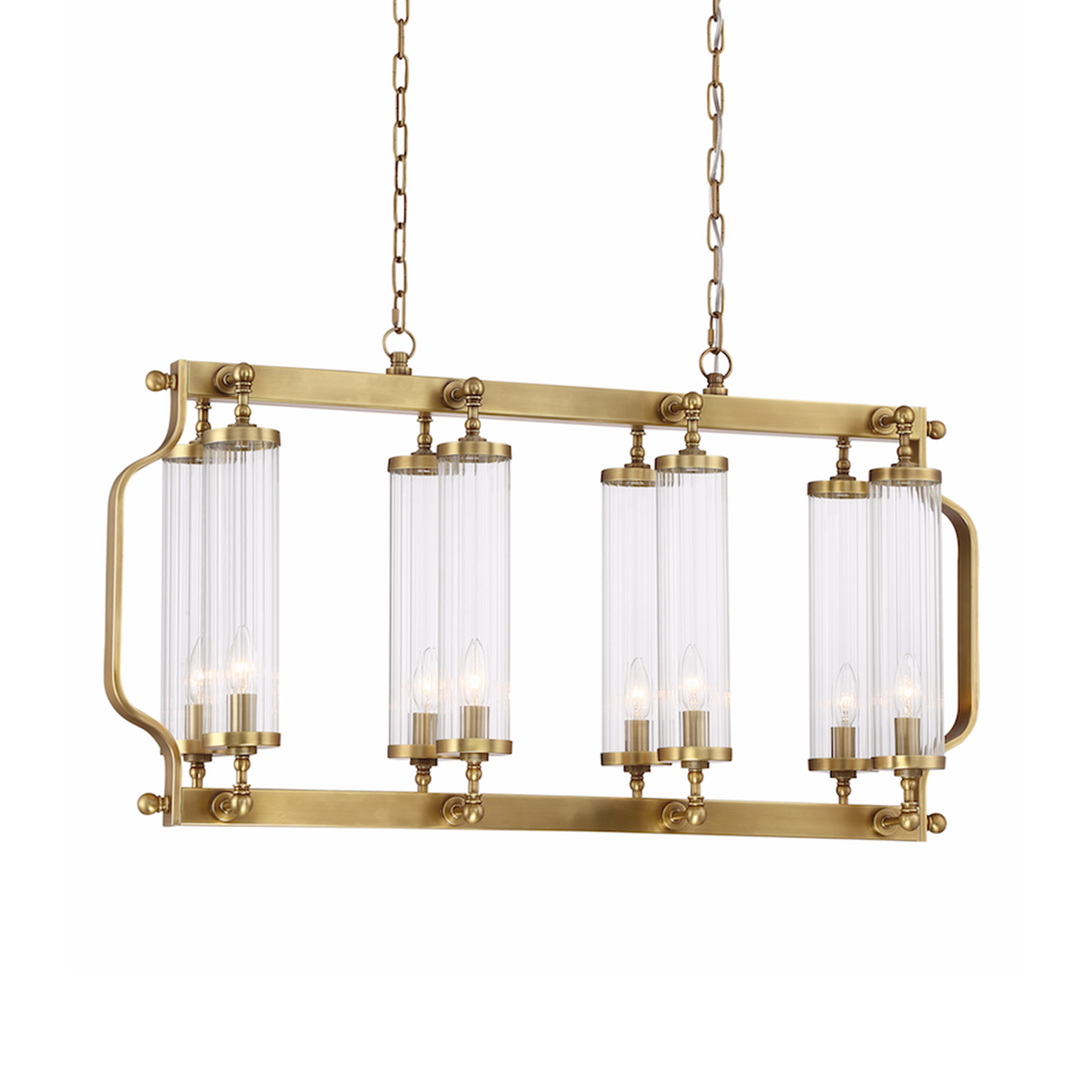 Regis 40" Linear Glass Chandelier