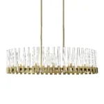 Julian 40" Oval Glass Chandelier