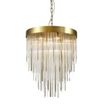 Waterfall 24" Round Glass Chandelier