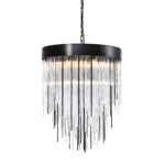 Waterfall 24" Round Glass Chandelier