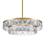 Odraz 44" 2-Tier Infused Crystal Chandelier