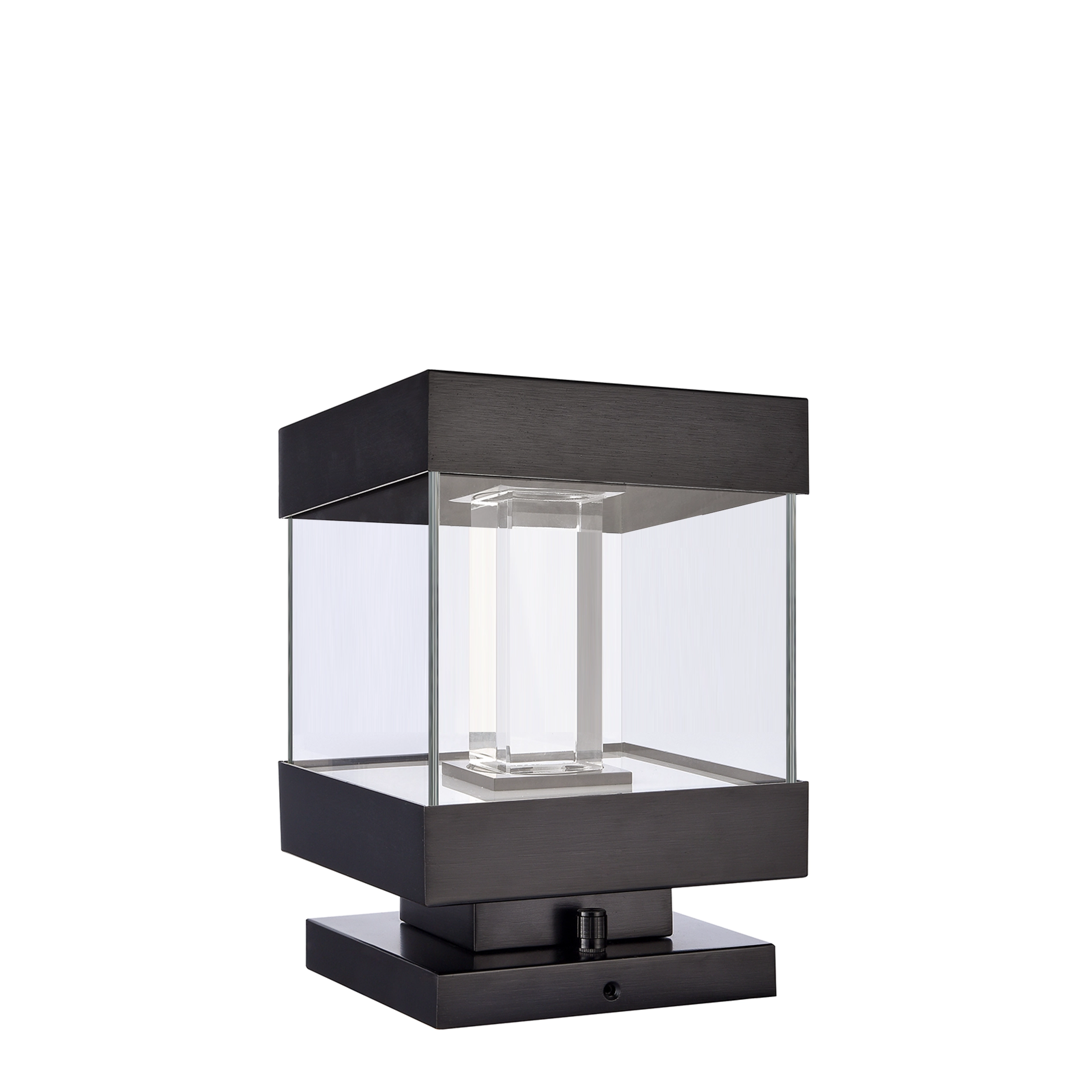 Claro 9" Square Glass Bollard