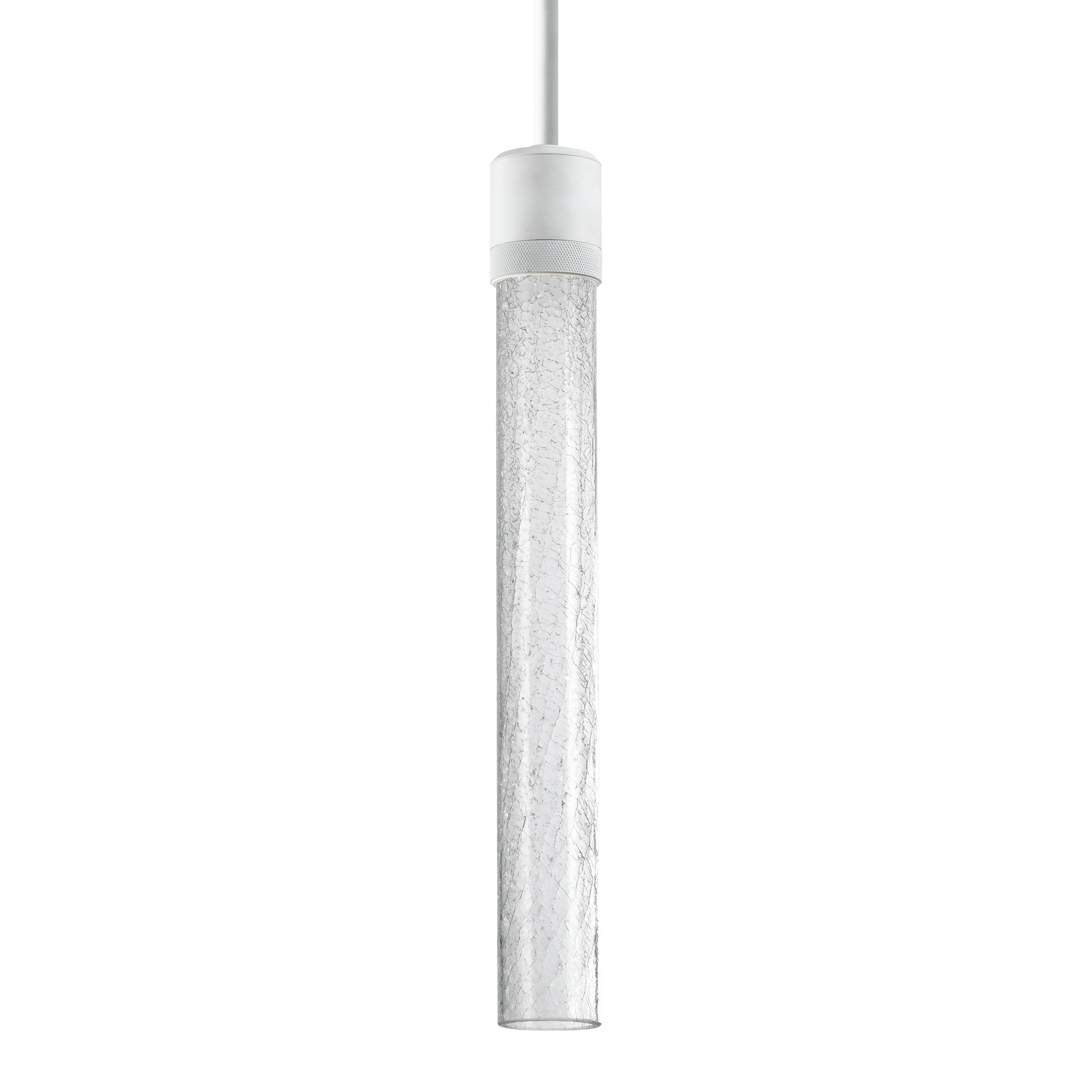 Zigrina 18" Crackled Glass Pendant