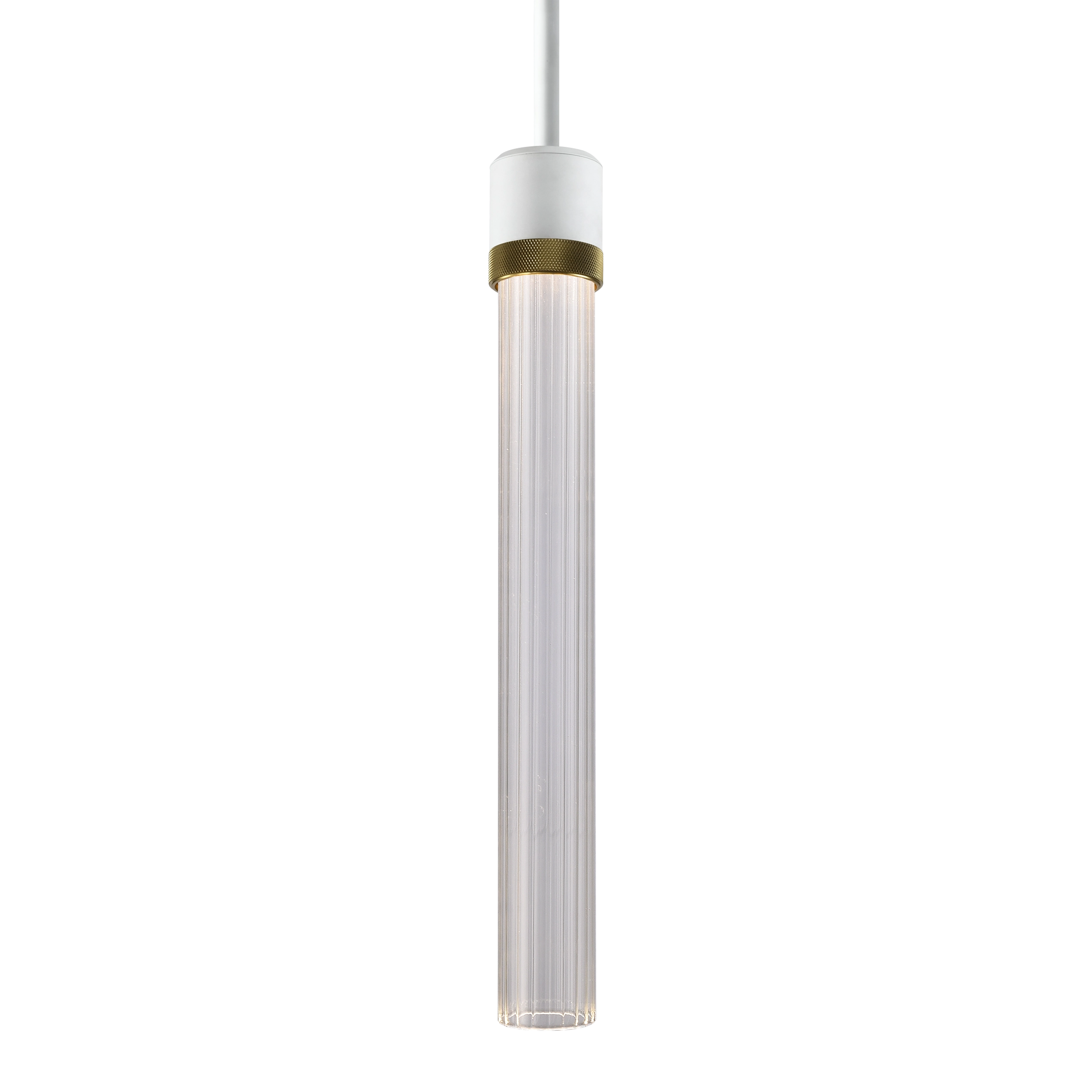 Zigrina 18" Fluted Glass Pendant