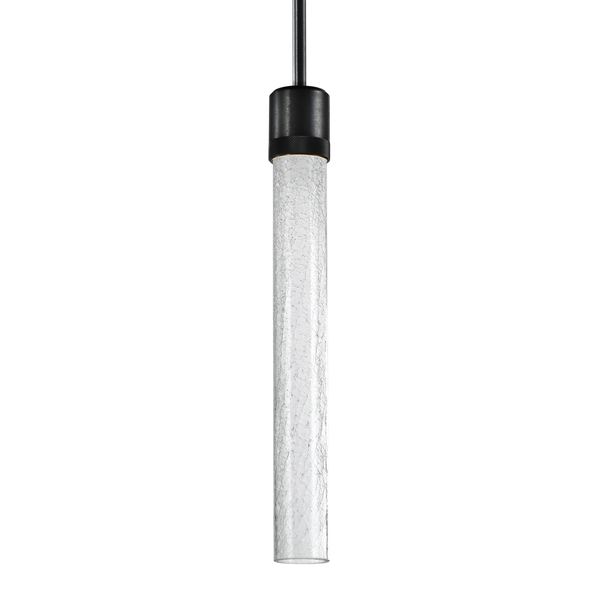 Zigrina 18" Crackled Glass Pendant