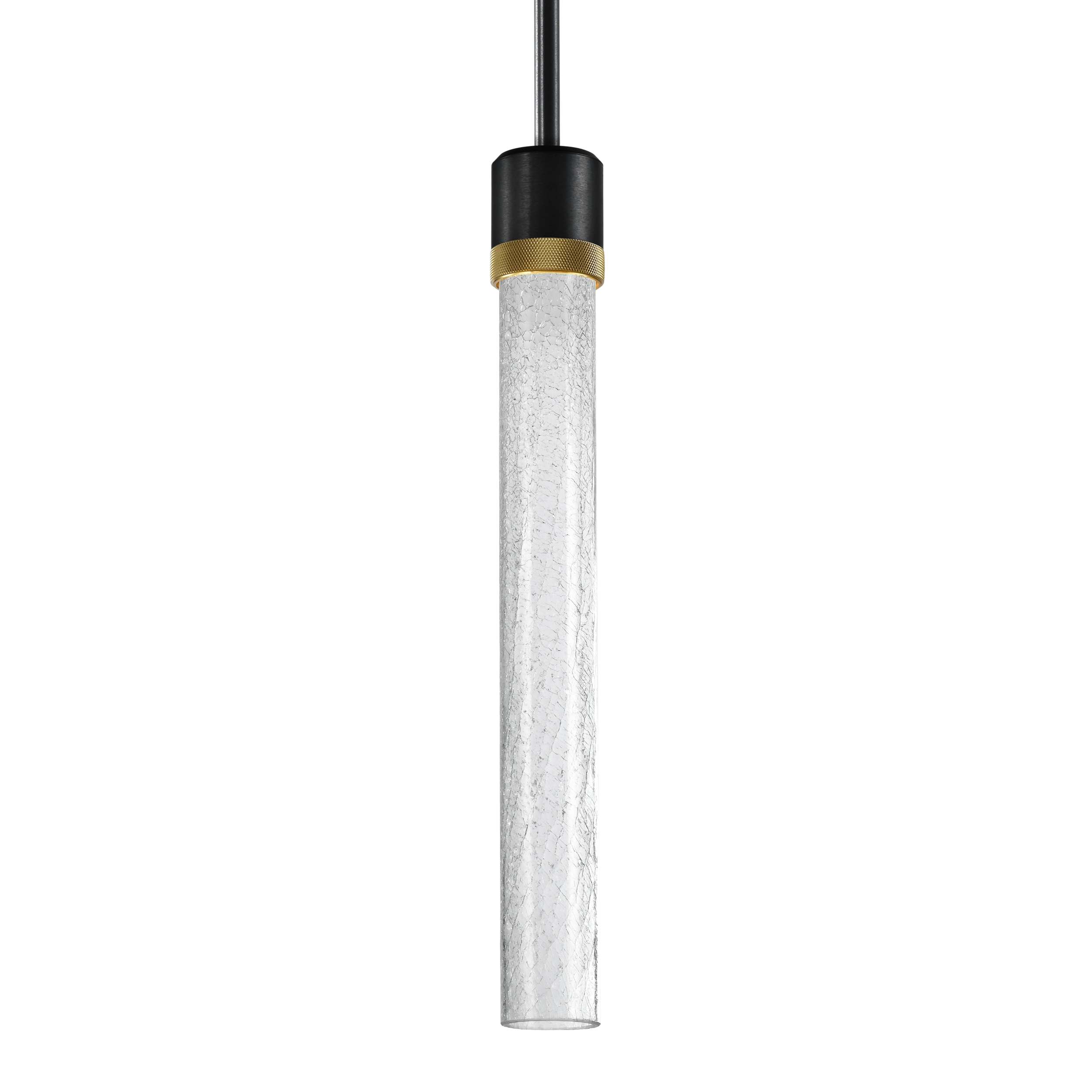 Zigrina 18" Crackled Glass Pendant