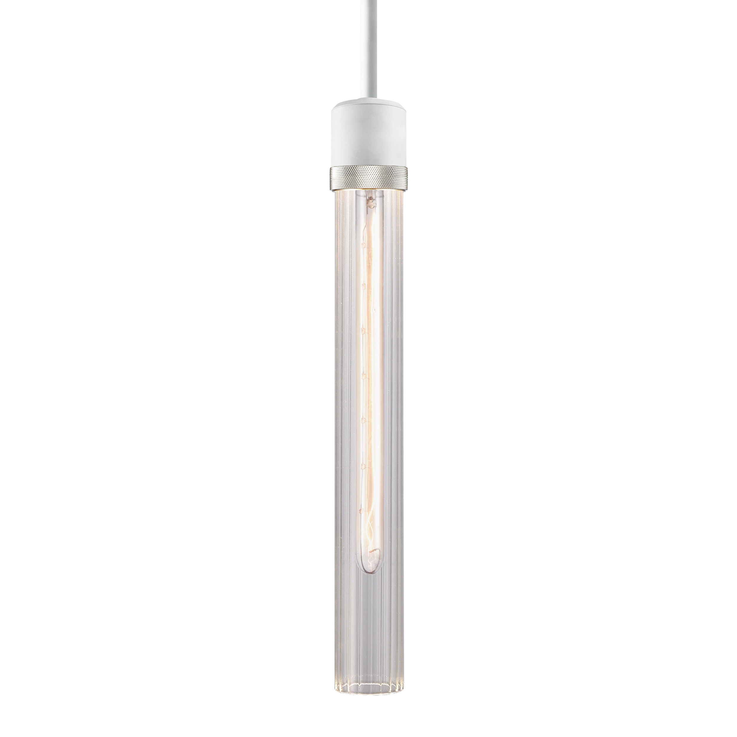 Zigrina 18" Fluted Glass Pendant