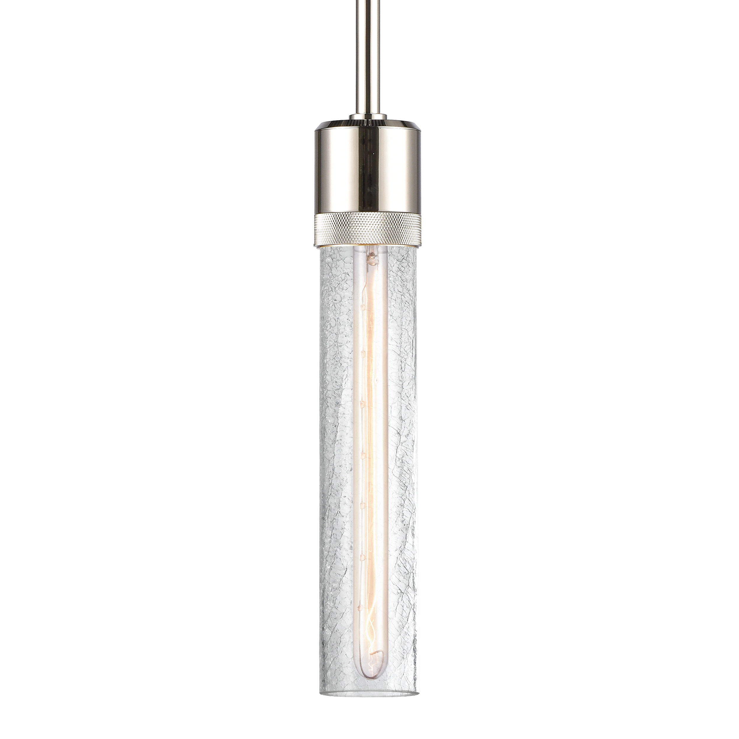 Zigrina 12" Crackled Glass Pendant