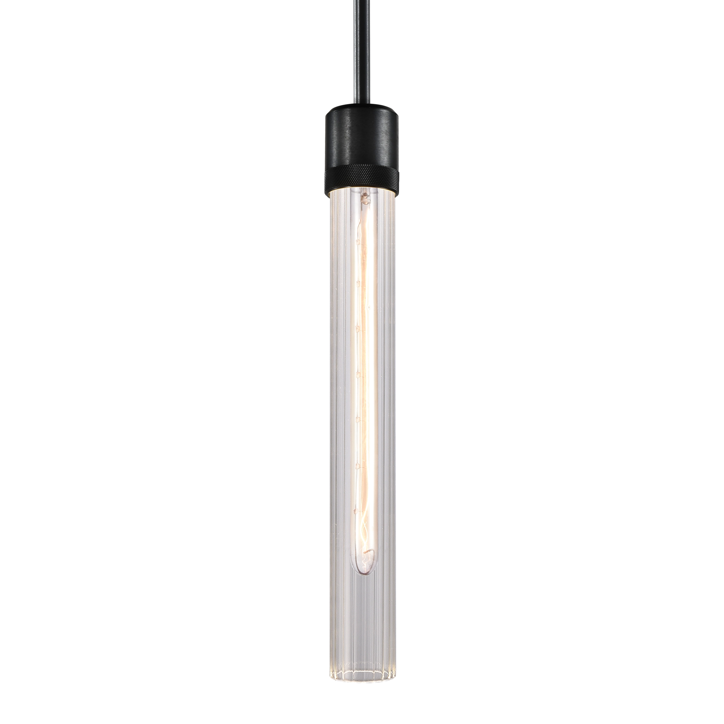 Zigrina 18" Fluted Glass Pendant