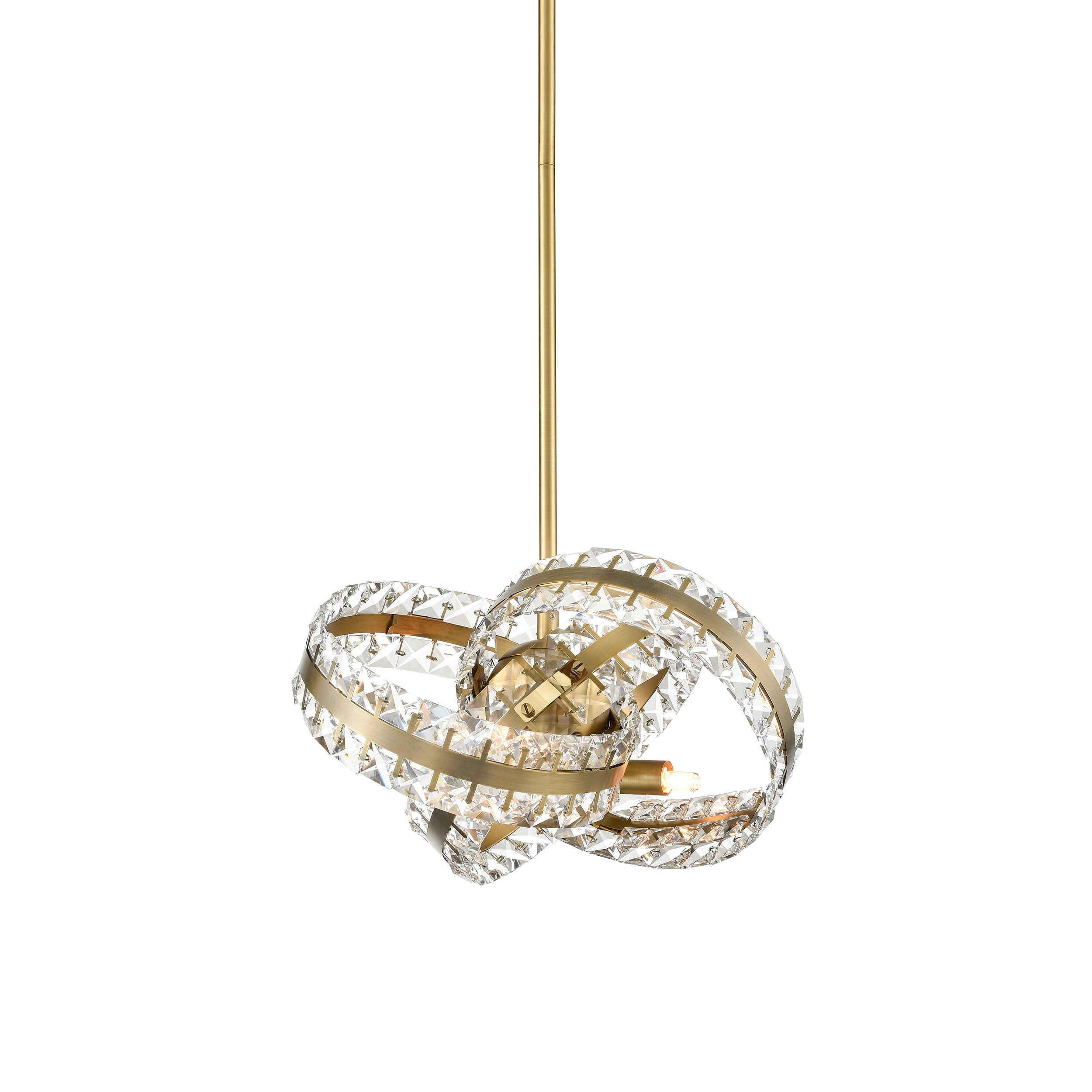 Knot 14" Orbital Crystal Pendant