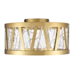 Lucus 15" Crystal Drum Semi-Flush