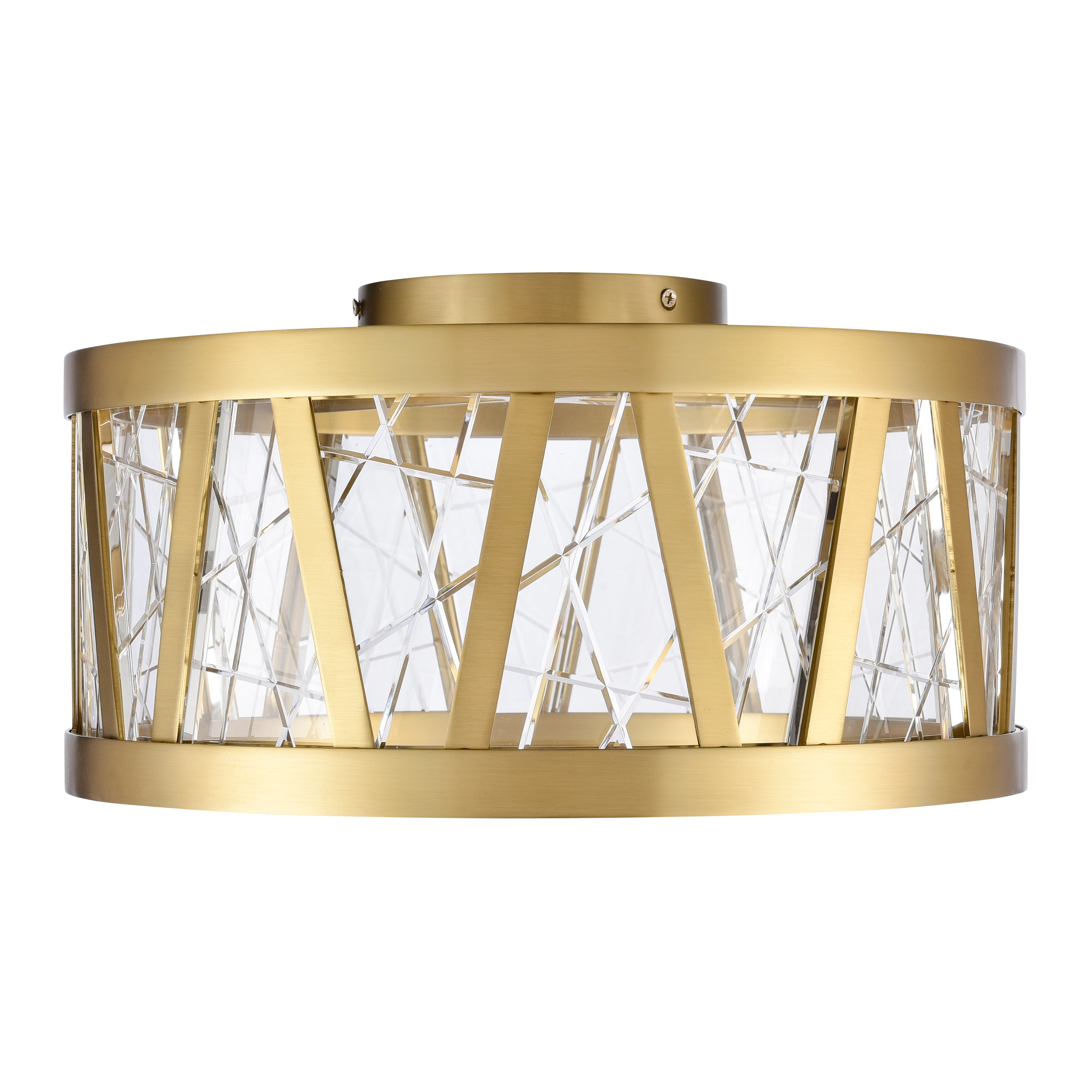 Lucus 15" Crystal Drum Semi-Flush